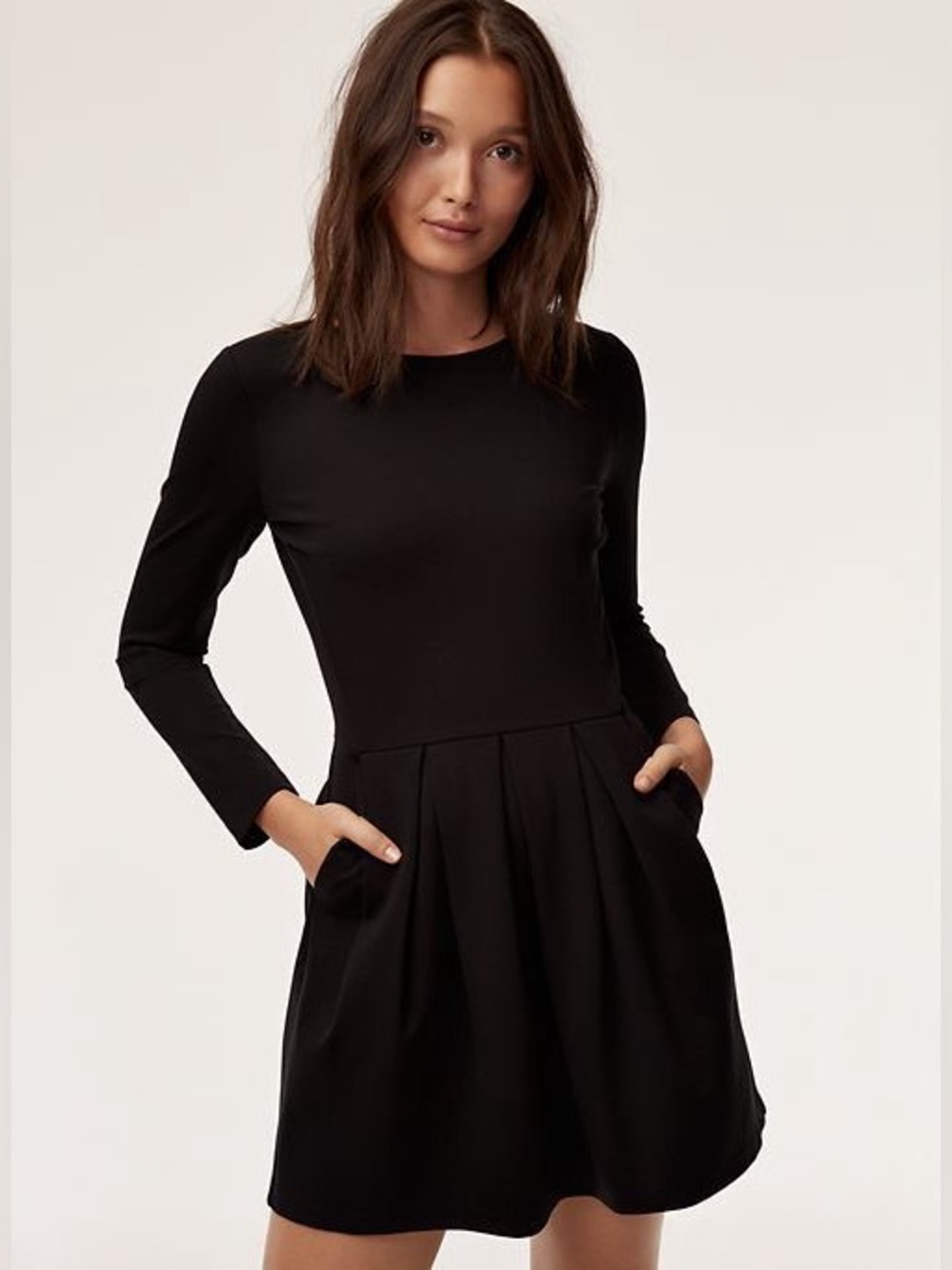 Aritzia Sunday Best Tartine Check Fit-Flare Dress Sz 4 Multi-Colour Houndstooth